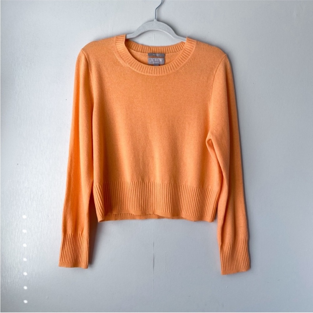 J. Crew Cropped-Fit Pure Cashmere Sweater